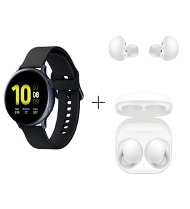 Watch Active 2 44mm TWS Alüminyum Mat Siyah ve  Buds 2 Beyaz İthalatçı Garantili