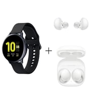 Watch Active 2 44mm TWS Alüminyum Mat Siyah ve  Buds 2 Beyaz İthalatçı Garantili