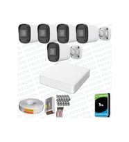 Provzen Hikvision Unv 5'li Full HD Güvenlik Kamerası Set Gece Görüş, Mikrofon, Olay Anında Bildirim