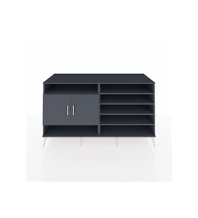Kronos Konsol 7 Raflı 2 Kapaklı 176x59x99 Antrasit-Antrasit/Çam