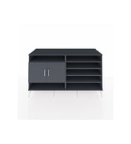 Kronos Konsol 7 Raflı 2 Kapaklı 176x59x99 Antrasit-Antrasit/Çam