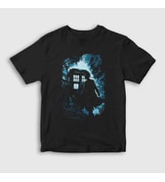 Presmono Unisex Çocuk Siyah Time Tardis Doktor Dr Doctor Who T-Shirt 499388tt