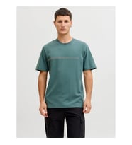Jack&Jones JCOFUSION CHEST BRAND TEE SS CREW NOOS Petrol Yeşili Erkek T-Shirt 12289936