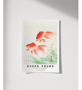 Çerçevesiz Poster Ohara Koson İki Japon Balığı