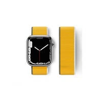 Newface Apple Watch 42mm Hasırlı Cırtcırtlı Kordon - Sarı