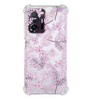 PrintiFy Xiaomi Mi 11T Uyumlu Köşe Korumalı Floral Pudra Tasarımlı Şeffaf Silikon Kılıf