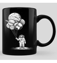SİYAH Kupa Astronot temalı