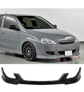 Opel Corsa C Ön Ek Karlık Abs Plastik Mat Siyah 2000 2001 2002 2003 2004 2005 2006 karlık+bodykit+ek