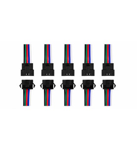 5 Pin Kilitli Konnektörlü Kablo Takımı Erkek Dişi RGB RGBW LED Şerit Bağlantı Kablosu 5 Pin LED Soket Konnektör