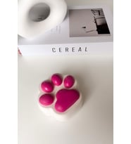 Pembe Hayvan Patisi Figürlü Çilek Kokulu Soya Mumu