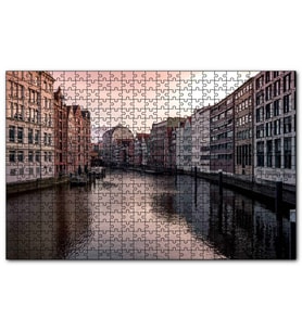 Cakapuzzle Kanal ve Etrafındaki Binalar  Puzzle Yapboz MDF (Ahşap) (120 Parça)
