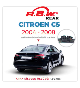 RBW Arka Silecek Citroen C5  2004-2008 ile uyumlu (Siyah)