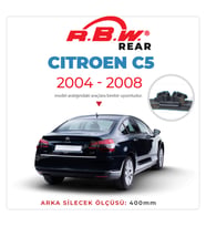 RBW Arka Silecek Citroen C5  2004-2008 ile uyumlu (Siyah)