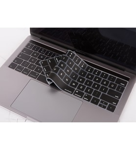 MacBook Pro TouchBar Klavye Koruyucu A1706 1989 A2159 1707 1990 İngilizce Türkçe (Siyah)