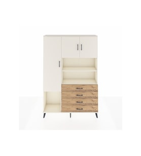 Arges Dolap 7 Raflı 4 Çekmeceli 3 Kapaklı 132x30x195 Aytaşı-Aytaşı/Çam
