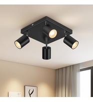 RİOLIGHT MODERN2 SİYAH2 HAREKETLİ BAŞLIK 4XGU10 KARE TABAN LED SPOT LED AVİZE (AMPUL DAHİL)