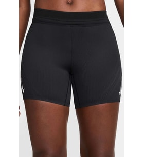 Nike AeroSwift Faith Kipyegon Dri-FIT ADV Mr 5"Mid Rise Brief Lined Running Short Kadın Pileseli Slip Astarlı Koşu Şortu Siyah