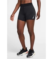 Nike AeroSwift Faith Kipyegon Dri-FIT ADV Mr 5"Mid Rise Brief Lined Running Short Kadın Pileseli Slip Astarlı Koşu Şortu Siyah