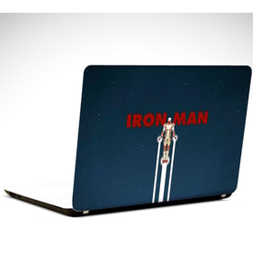 İron Man Mavi Kırmızı Laptop Sticker 13 İnch (34X24CM)
