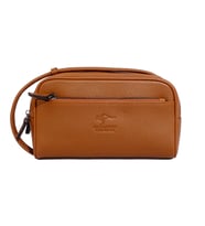 KANGAROO KINGDOM % 100 Hakiki Dana Deri Taba Erkek Portföy & Clutch El Çantası 6466-T (Taba)
