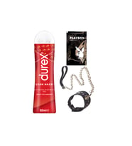Durex Çilek Hazzı 50 ml Jel + Siyah Deri Tasma + Hediye