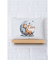 Pia Baby Premium %100 Pamuk İsme Özel Erkek Bebek Yastık Kılıfı 35*45 cm 5032-12