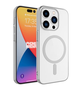 Vendas iPhone 15 Pro Max Uyumlu (15 Pro Max) Pixel Serisi Wireless Şarj Özellikli Magsafe Hard PC Kapak (Koyu Gri)