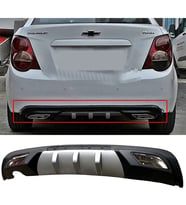 Chevrolet Aveo Sedan Difüzör Difizör Gri + Kare Egzoz Görünüm C Tip 2012 - 2016