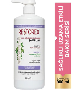 Restorex Saç Dökülmesine Karşı Şampuan 900 ml - Sağlıklı Uzama Etkili
