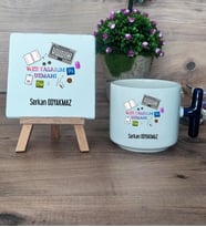 Web Tasarım Uzmanı Hediye Seti Kupa Bardak T Kulplu ve Dekoratif Taş Web Tasarım Uzmanına Hediye (Model 2)
