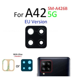 Tkgz Samsung Galaxy A42 Arka Kamera Camı Lens Yapışkanlı