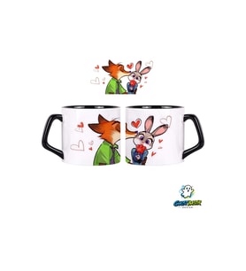 GHOSTBASTIR DESIGN Zootropolis Judy ve Nick Kupa Bardak Tek Adet 0906