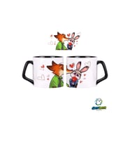 GHOSTBASTIR DESIGN Zootropolis Judy ve Nick Kupa Bardak Tek Adet 0906
