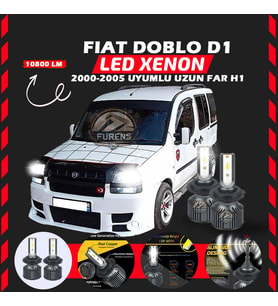 Fiat Doblo D1 2000-2005 Uzun Far Uyumlu Şimşek Etkili Led Xenon Premium Series H1