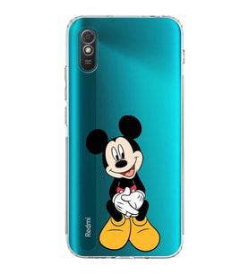 Xiaomi Redmi 9A  Kamera Korumalı Kapak Mickey Mouse Tasarımlı Şeffaf  Kılıf