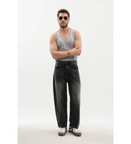 Erkek Skater Fit Jean Pantolon Antrasit
