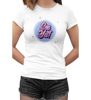 See Ya Beyaz Bayan Tshirt