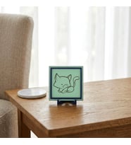 Uzanan Kedi Motifli Özel Tasarım Dekoratif Obje, Yaşam Alanınız İçin Huzurlu ve Modern Armağan 10x10