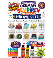 4.Sınıf Öğretmen Tavsiyeli Okumayı Sevdiren 80 Sayfa 10 Kitaplık Hikaye Seti-8 (Slime Set Hediyeli)
