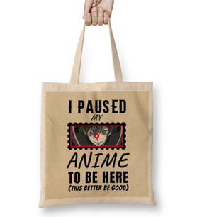 Sarcasm Funny Anime And Manga Otaku Lover Gift Bez Çanta Uzun Saplı
