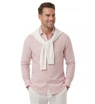 DeepSEA Krem Slim Fit Çizgili %100 Pamuk Erkek Gömlek – Nefes Alan Şık Günlük Gömlek 2602626