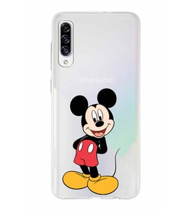 Samsung Galaxy A30s  Kapak Mickey Mouse Tasarımlı Şeffaf Silikon Kılıf