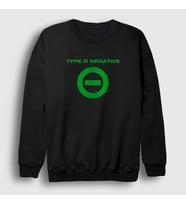 Presmono Unisex Siyah Logo Type O Negative Sweatshirt 436537tt