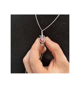 Kalbimin İçindesin Çift Kolye Seti Kırmızı Kalp Kılıç Kolye Gotik İkili Sevgili Arkadaş Kolyesi