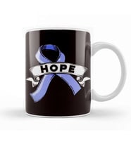 Hope Blue Ribbon Child Abuse Prevention Month Awareness Kupa Bardak Porselen