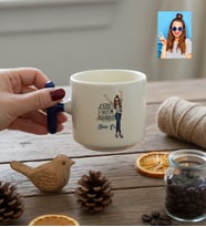 Kişiye Özel Karikatürlü Cute But Aquarius Kova Burcu T Kupa Doğum Günü Hediyesi