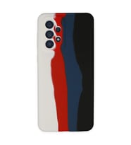 Samsung Galaxy A73 5g Kılıf Ebruli Lansman Silikon - Beyaz-siyah