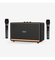 M408 Premium Mikrofonlu 100W Retro Bluetooth Hoparlör (Siyah)