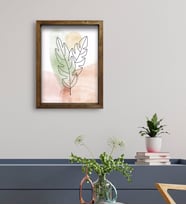 BK Gift Otel Odası Konseptli Doğal Masif Ahşap Çerçeveli Tablo 45x65cm-98