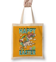 Happy Easter Unicorn Egg Hunt Bez Çanta Uzun Saplı